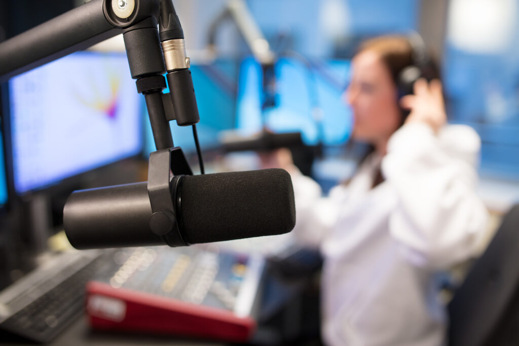 broadcast studio of radio siamsa - Irish traditional music radio station